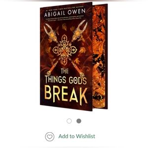 The Things Gods Break By Abigail Owen, Hardcover, NWT, #1 Best Selling Author